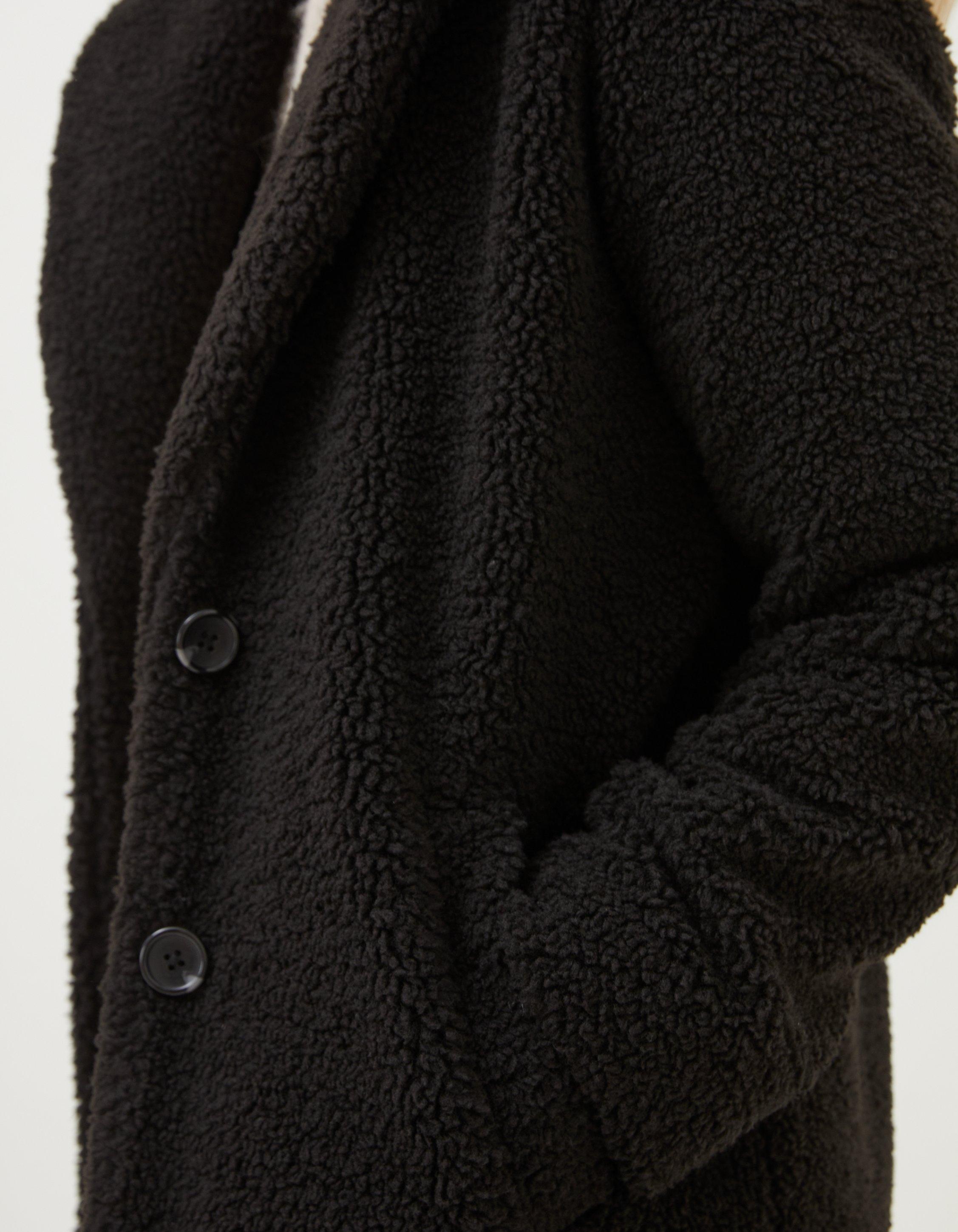 Black teddy longline outlet coat