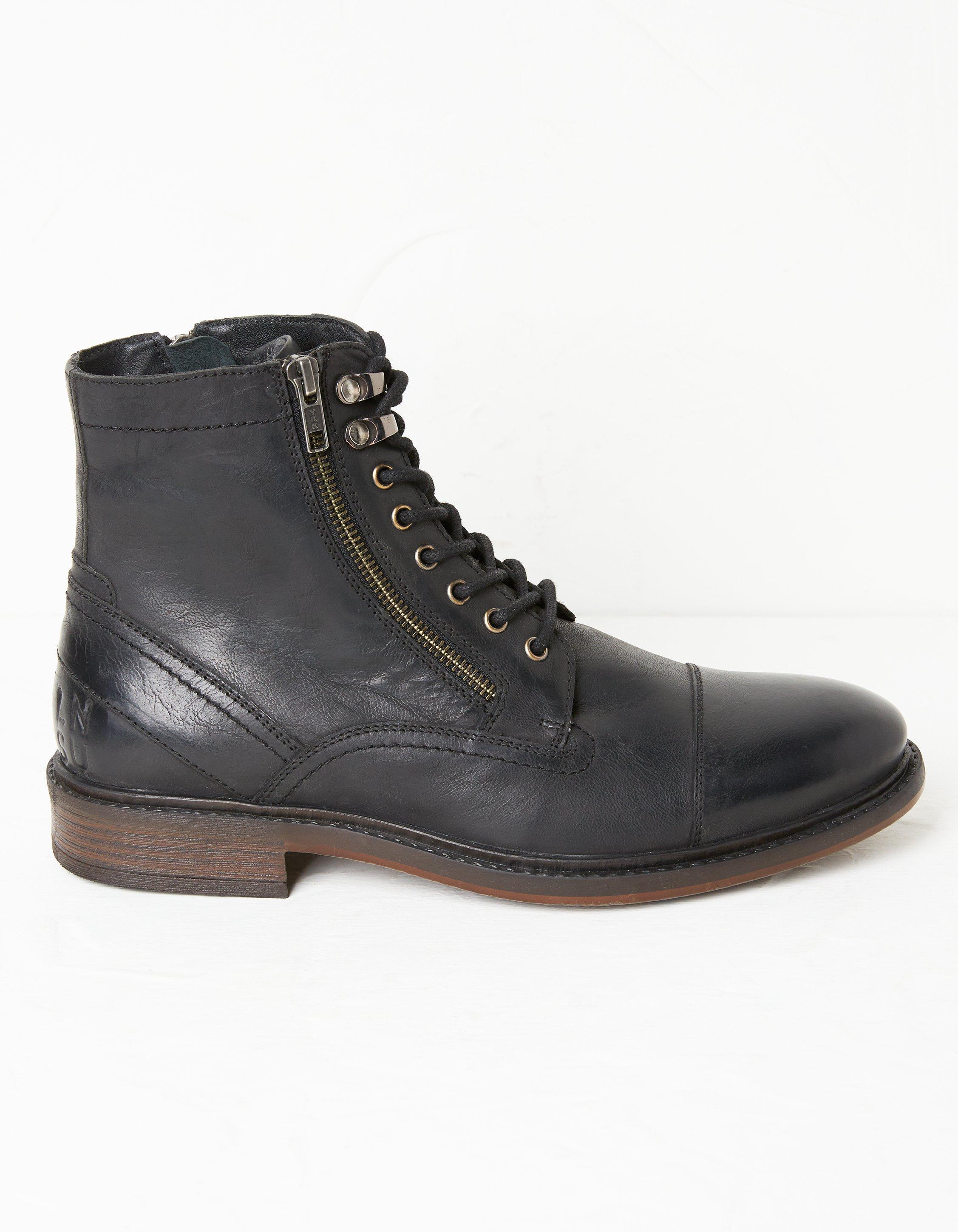 Mens black lace outlet up ankle boots