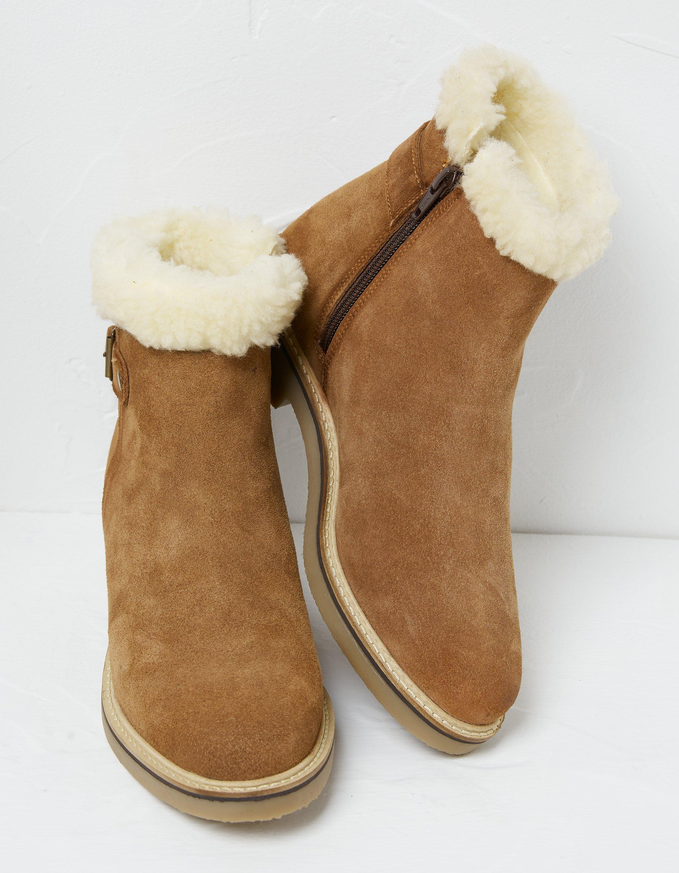 Suede and fur sales boots