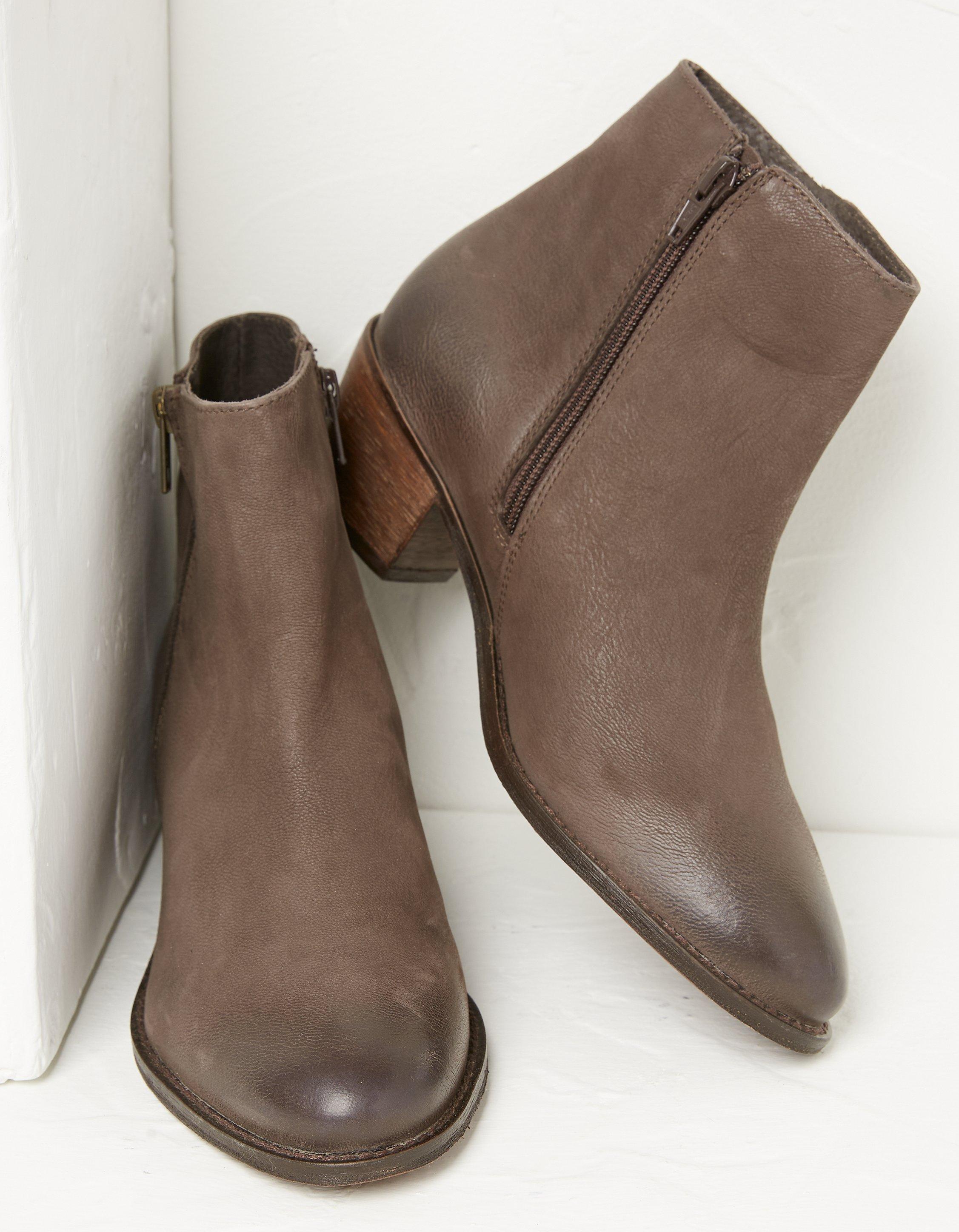 Betsy Zip Detail Ankle Boot, Boots | FatFace.com