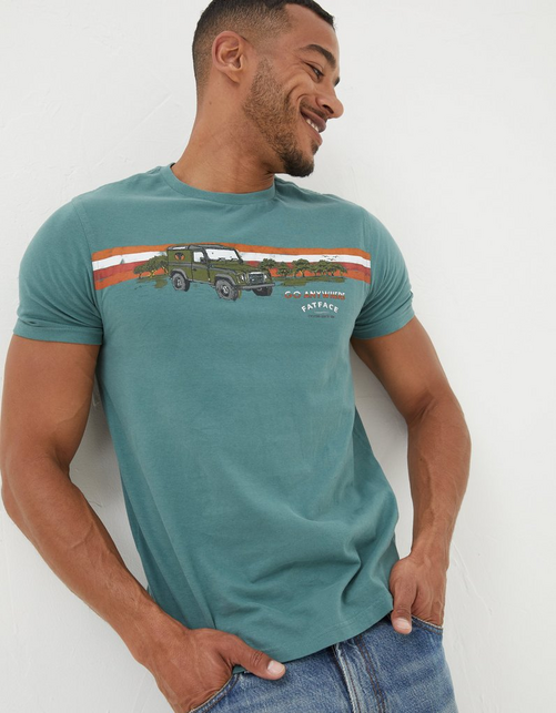 Mens Land Rover Embroidered T-Shirt