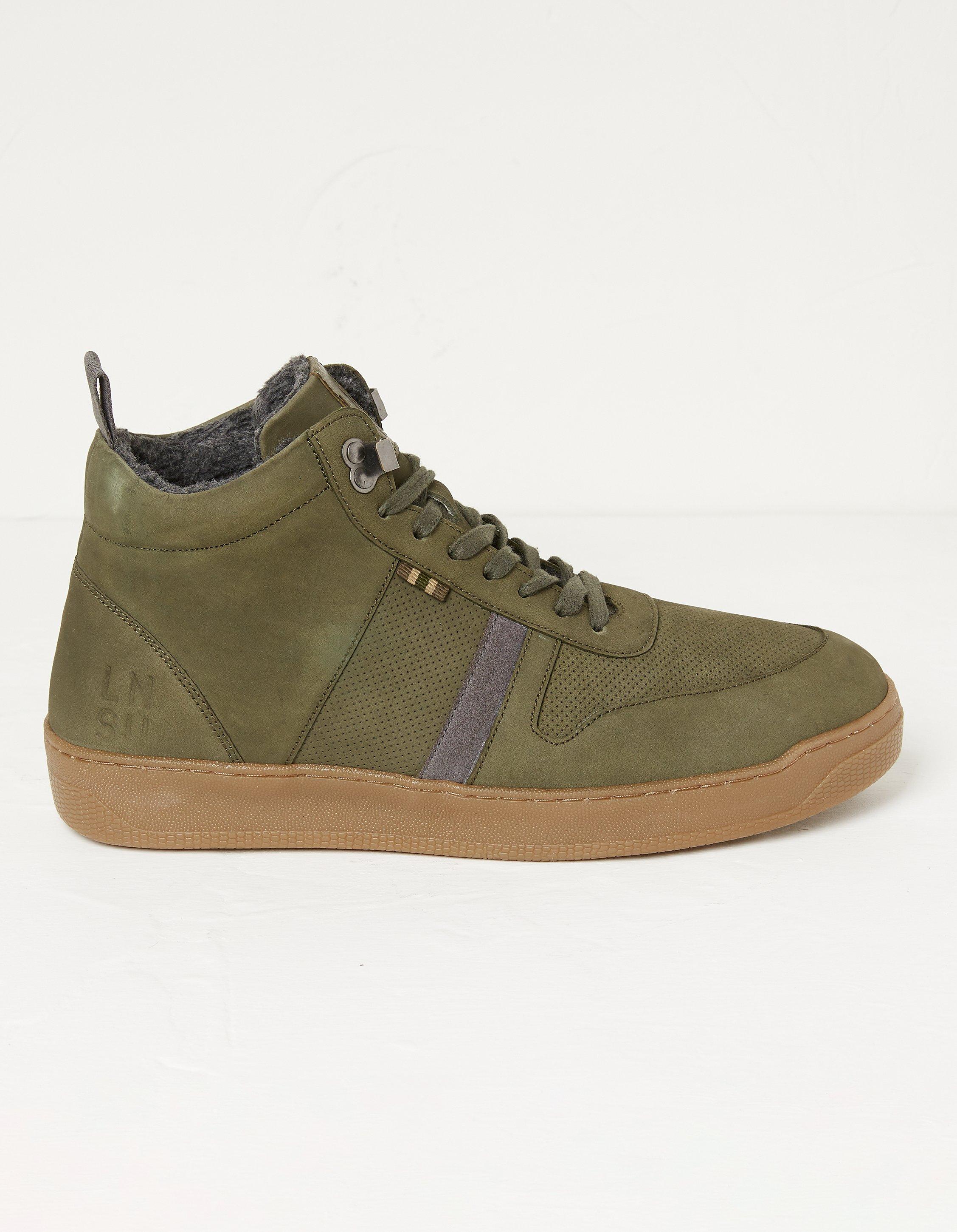 Mens leather hi top on sale trainers