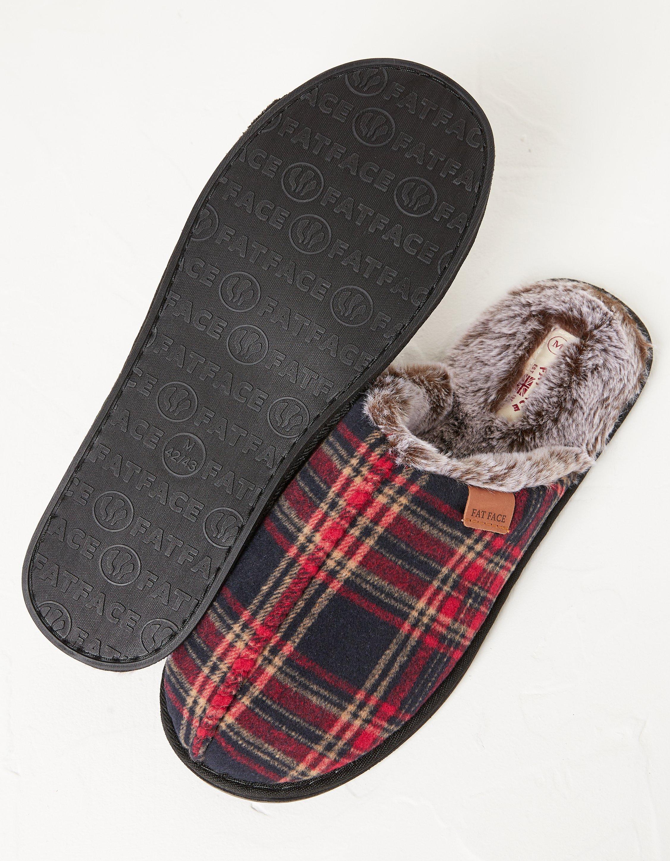 FatFace Men's Harvey Check Mule Slippers