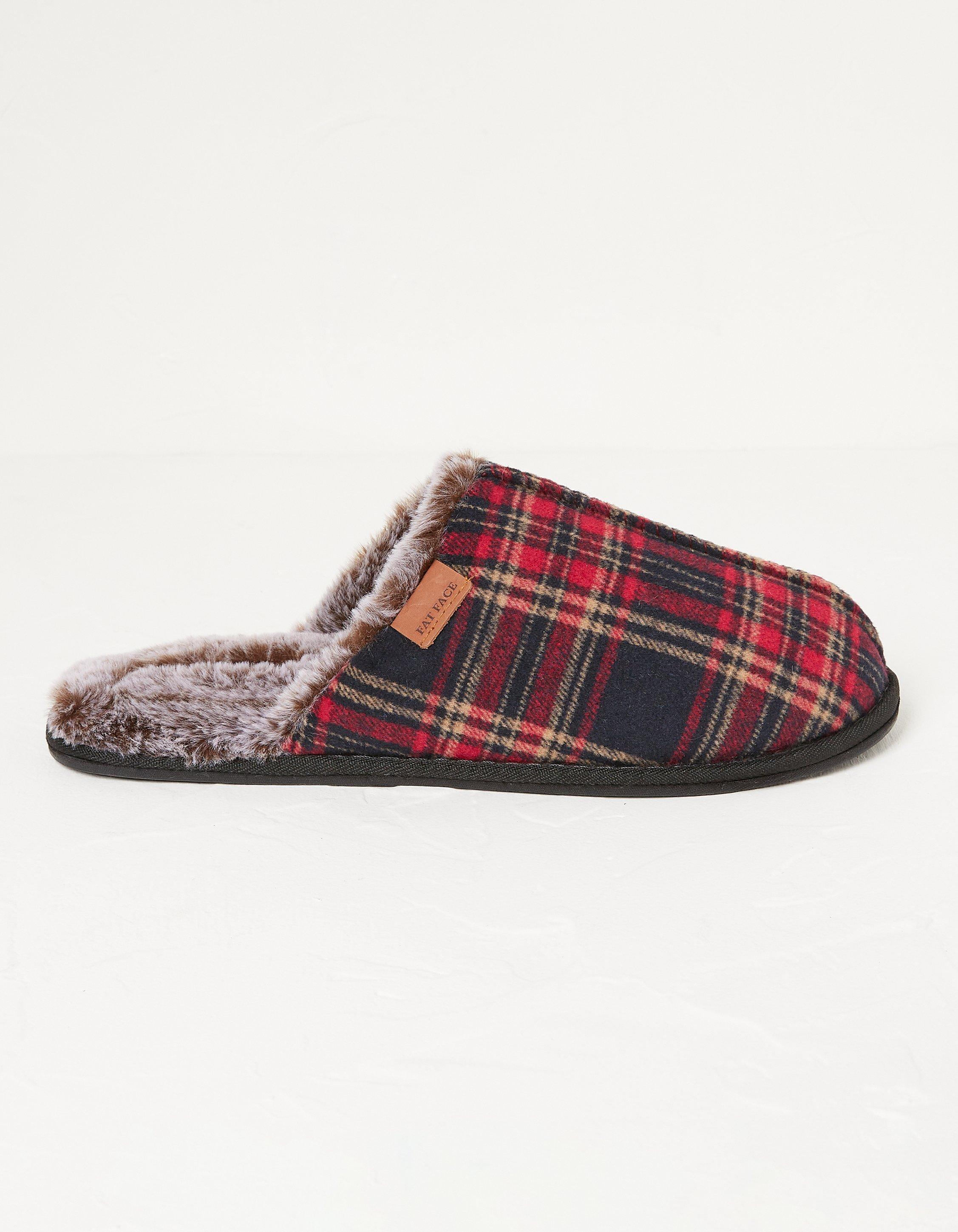 FatFace Men's Harvey Check Mule Slippers