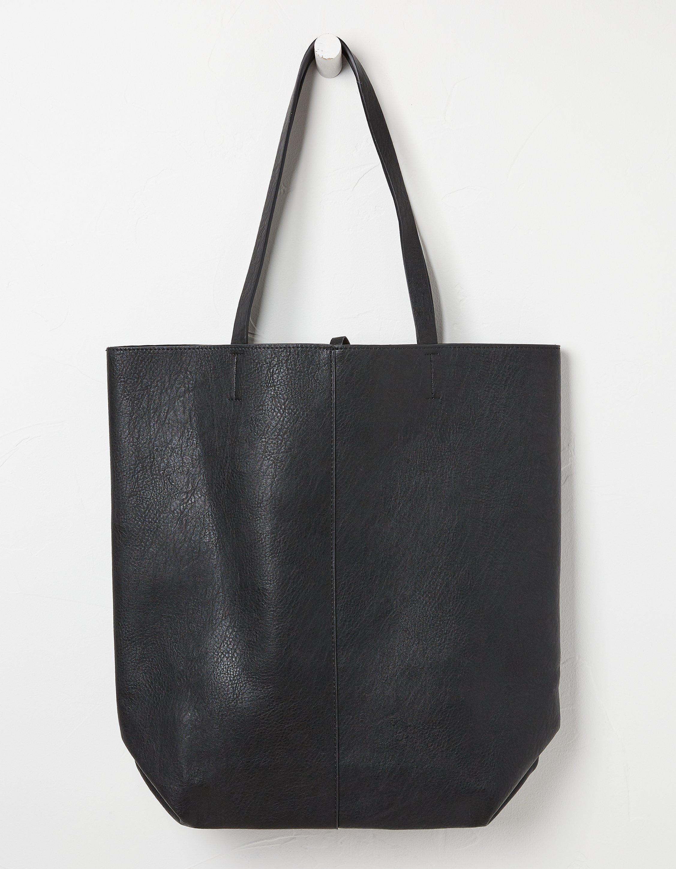 Fat face large leather tote bag hot sale