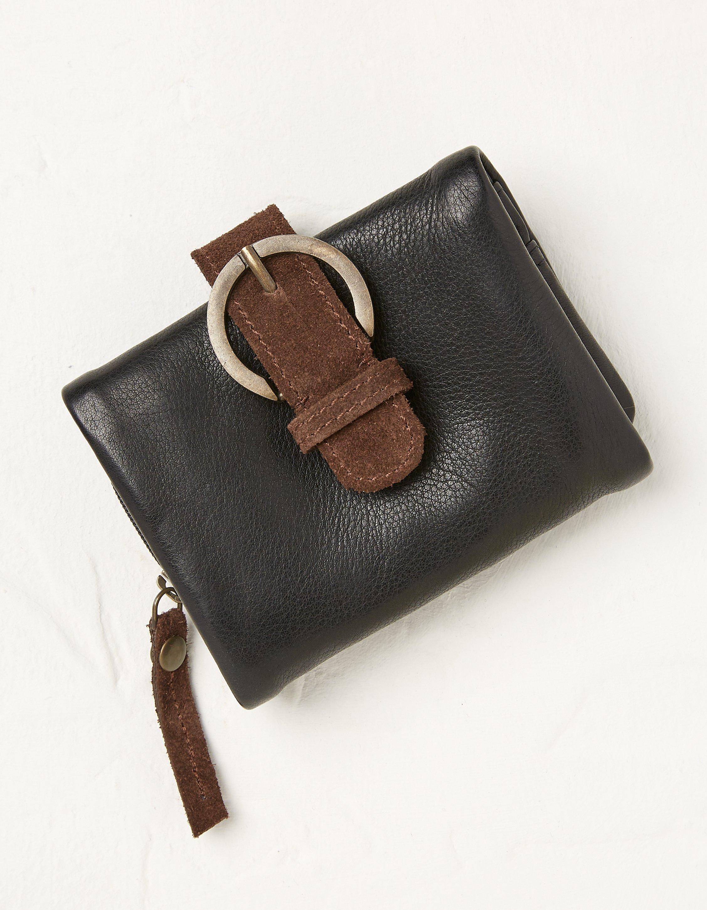 Fat face black online leather bag