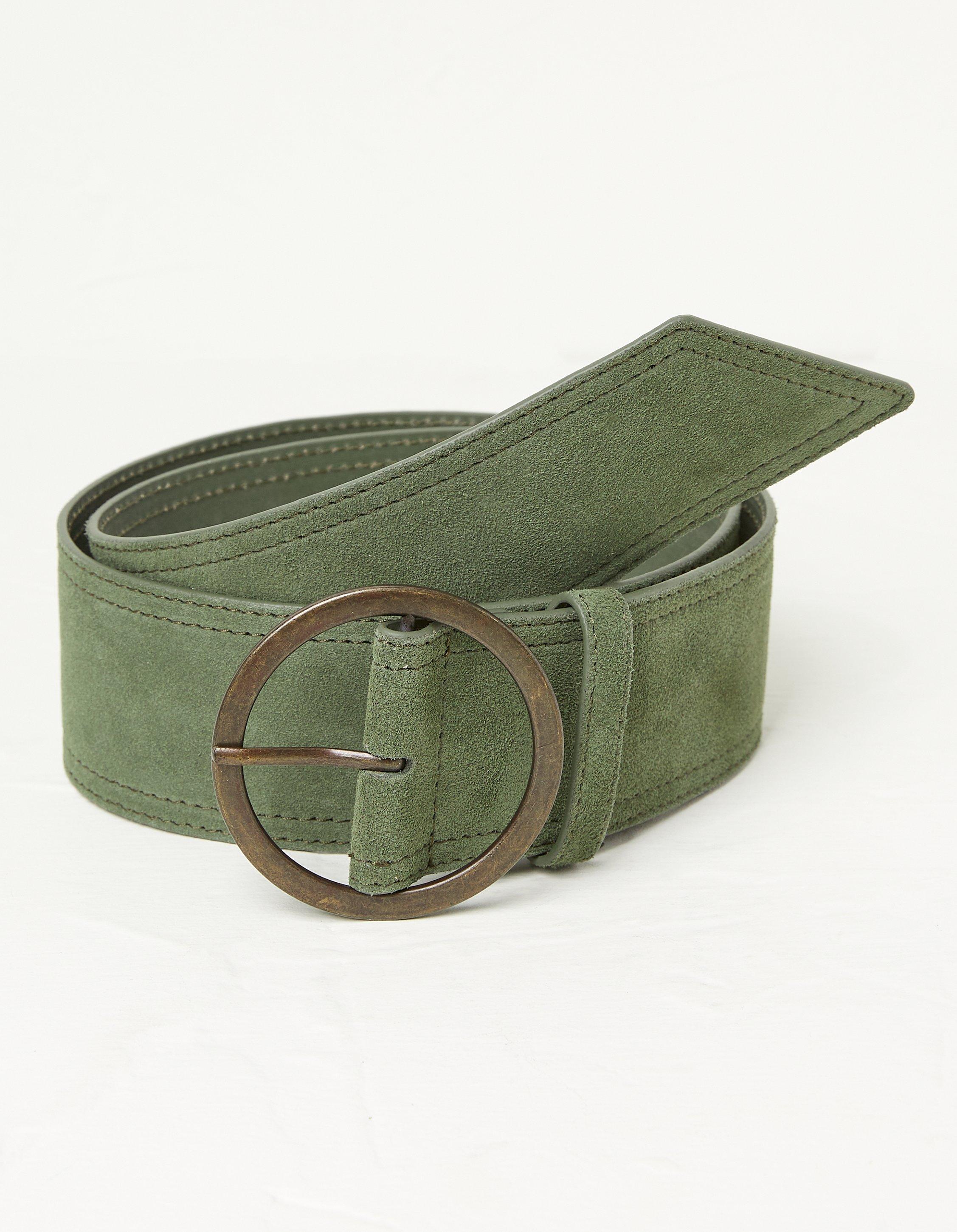 Wide shop suede belt