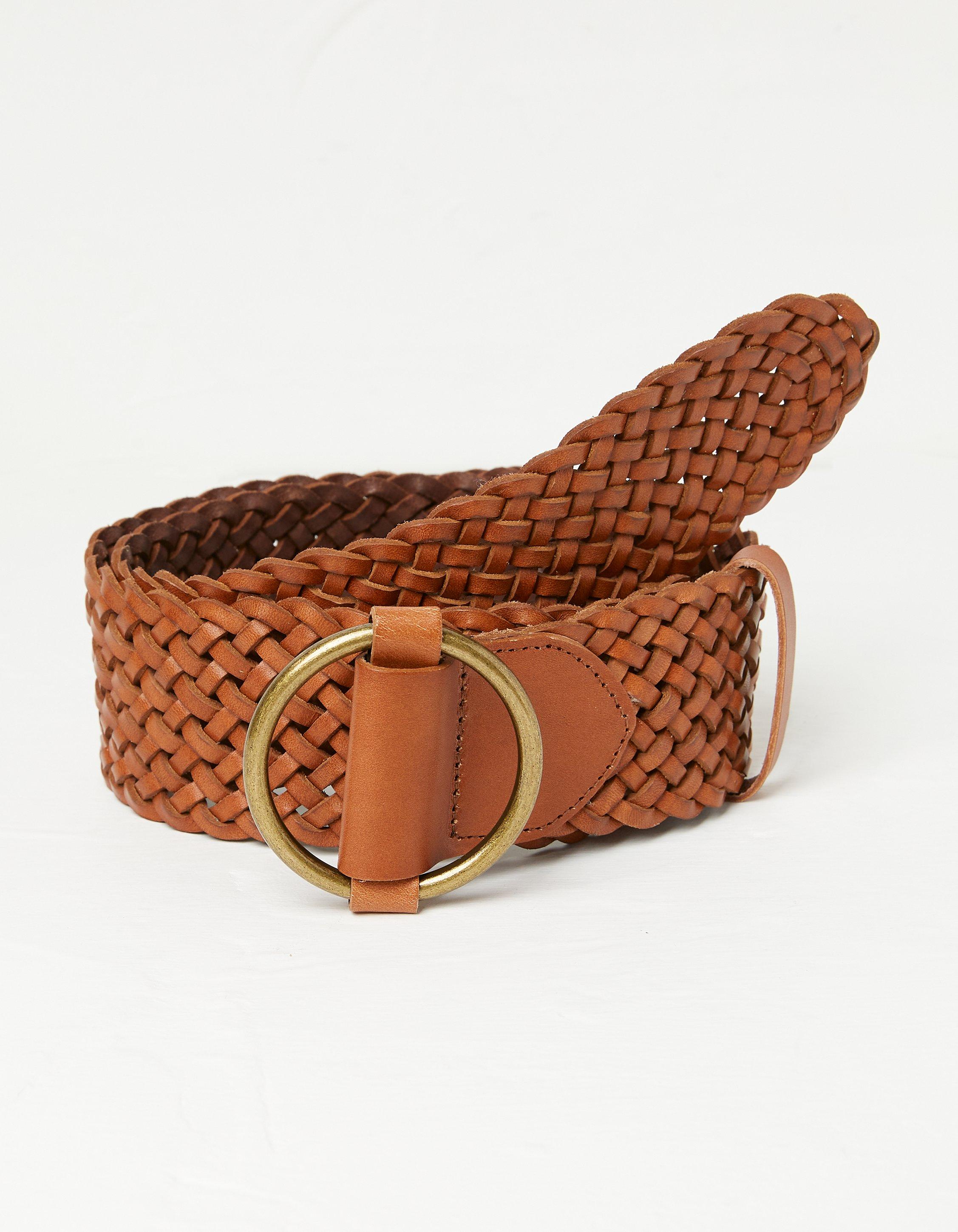 Wide Leather Weave Belt, Belts