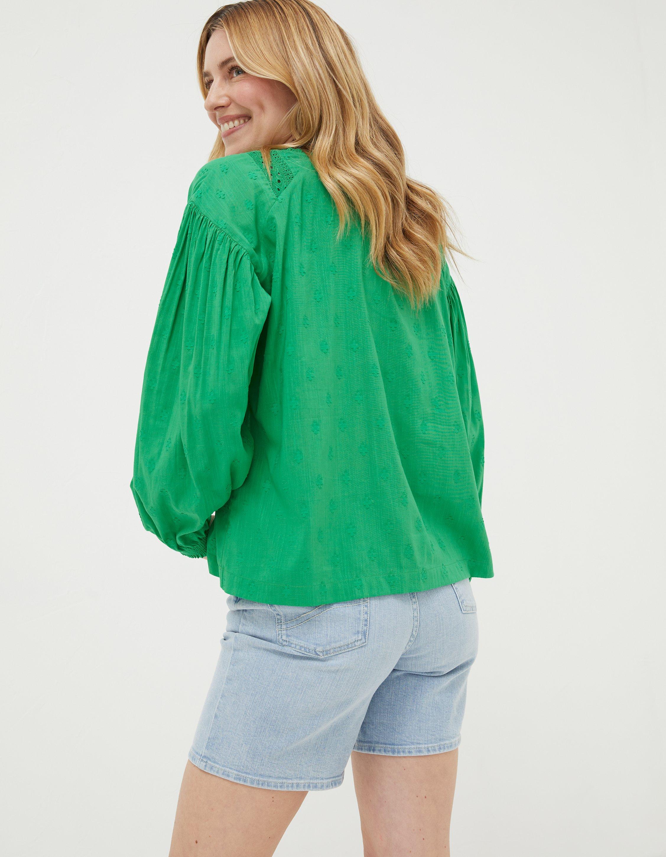 Freya Green Lace Blouse Shirts Blouses FatFace