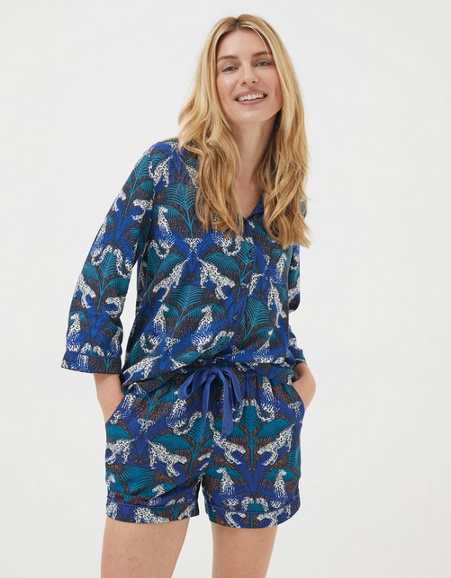 Sadie Snow Leopard Pyjama Shorts