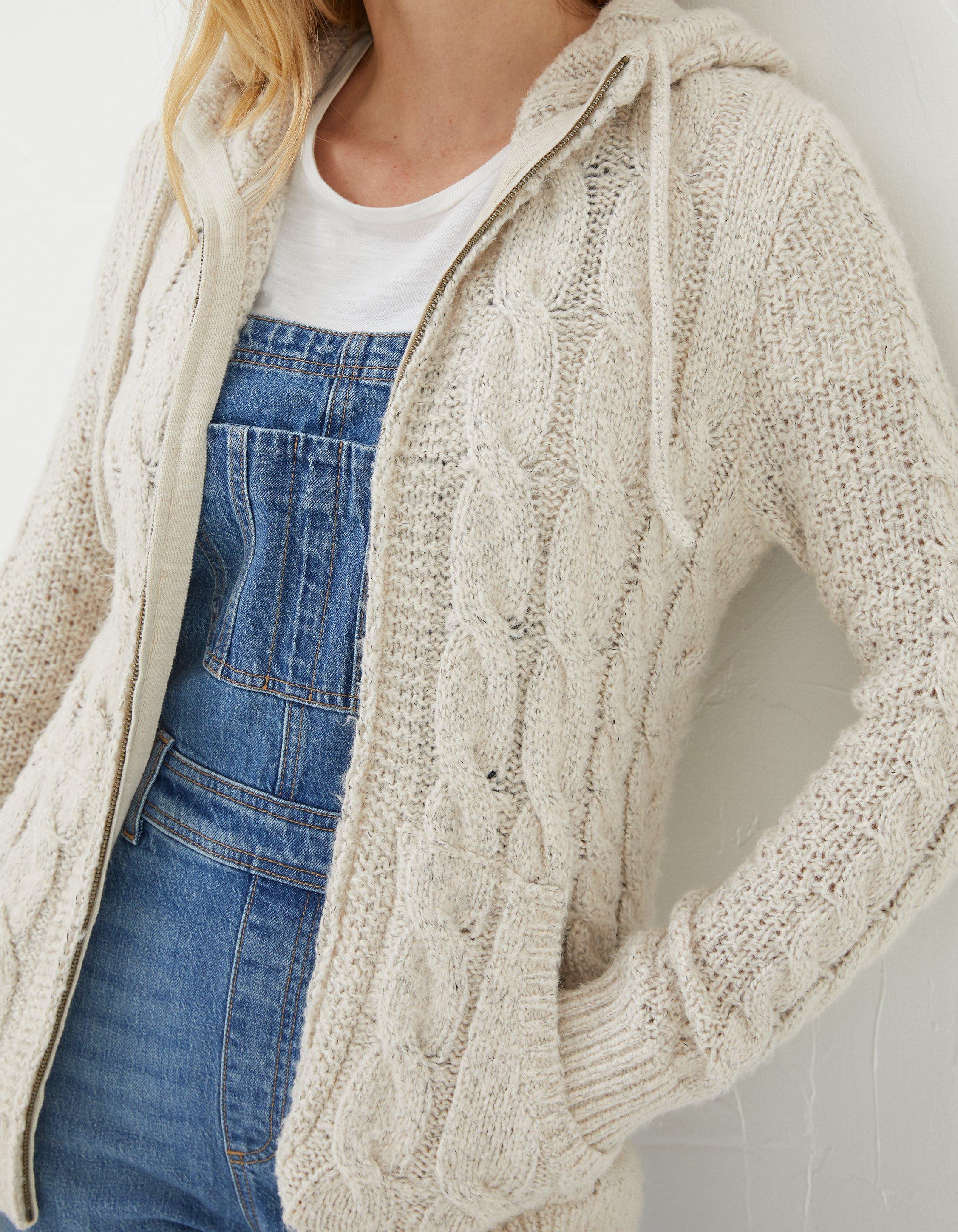 Knit discount cardigan hoodie