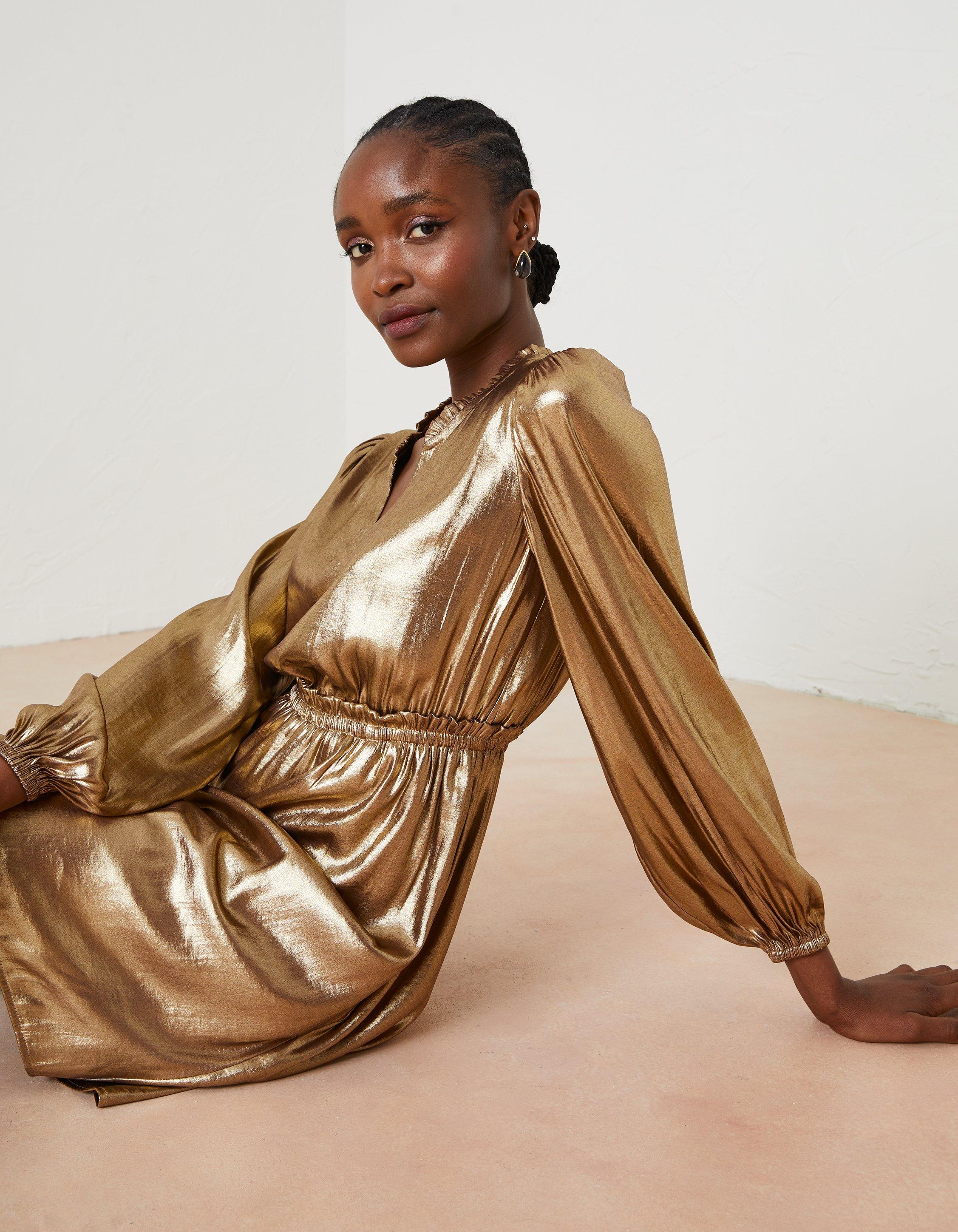 Gold 2025 metallic dress