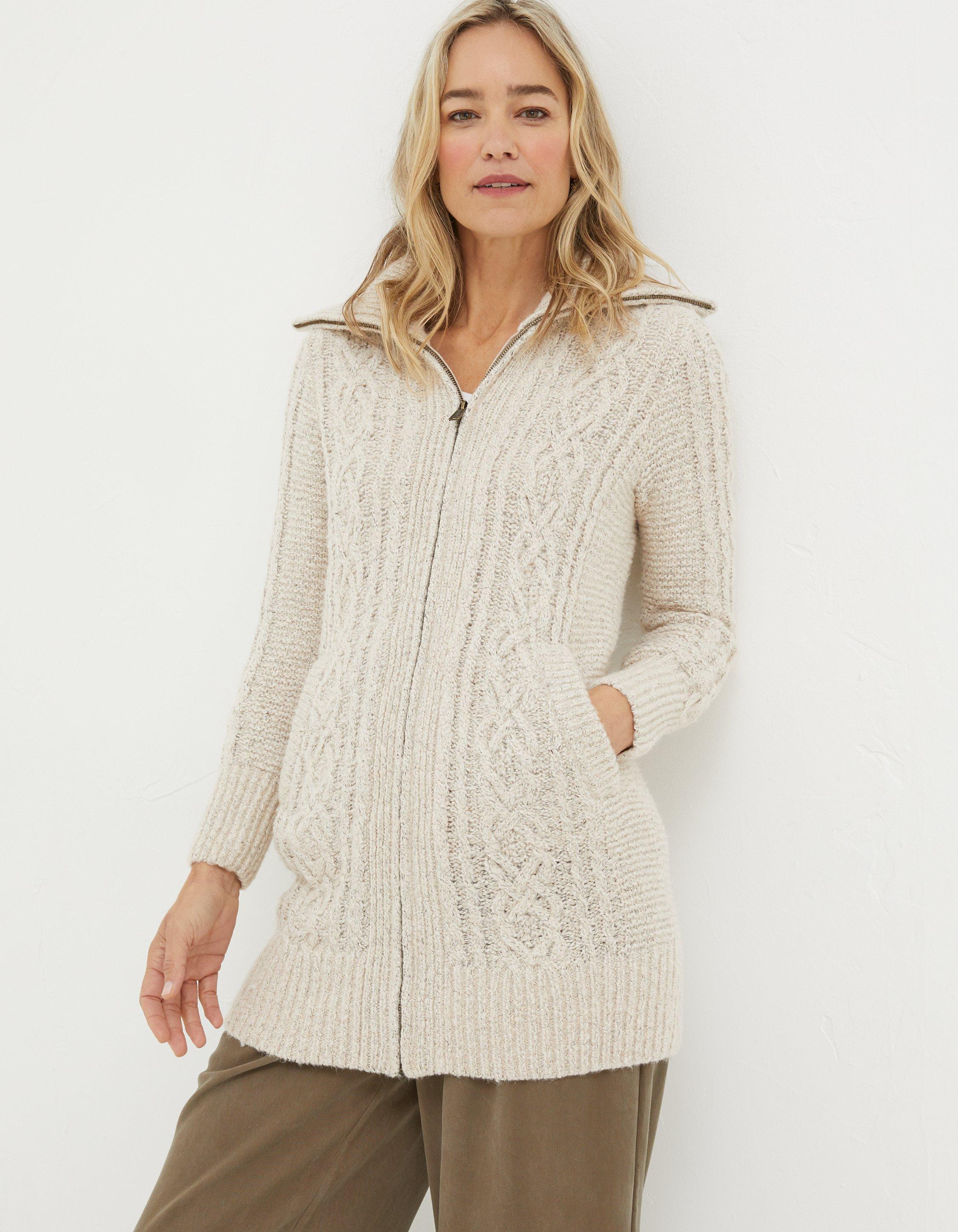 Alicia Collar Cable Knit Cardigan