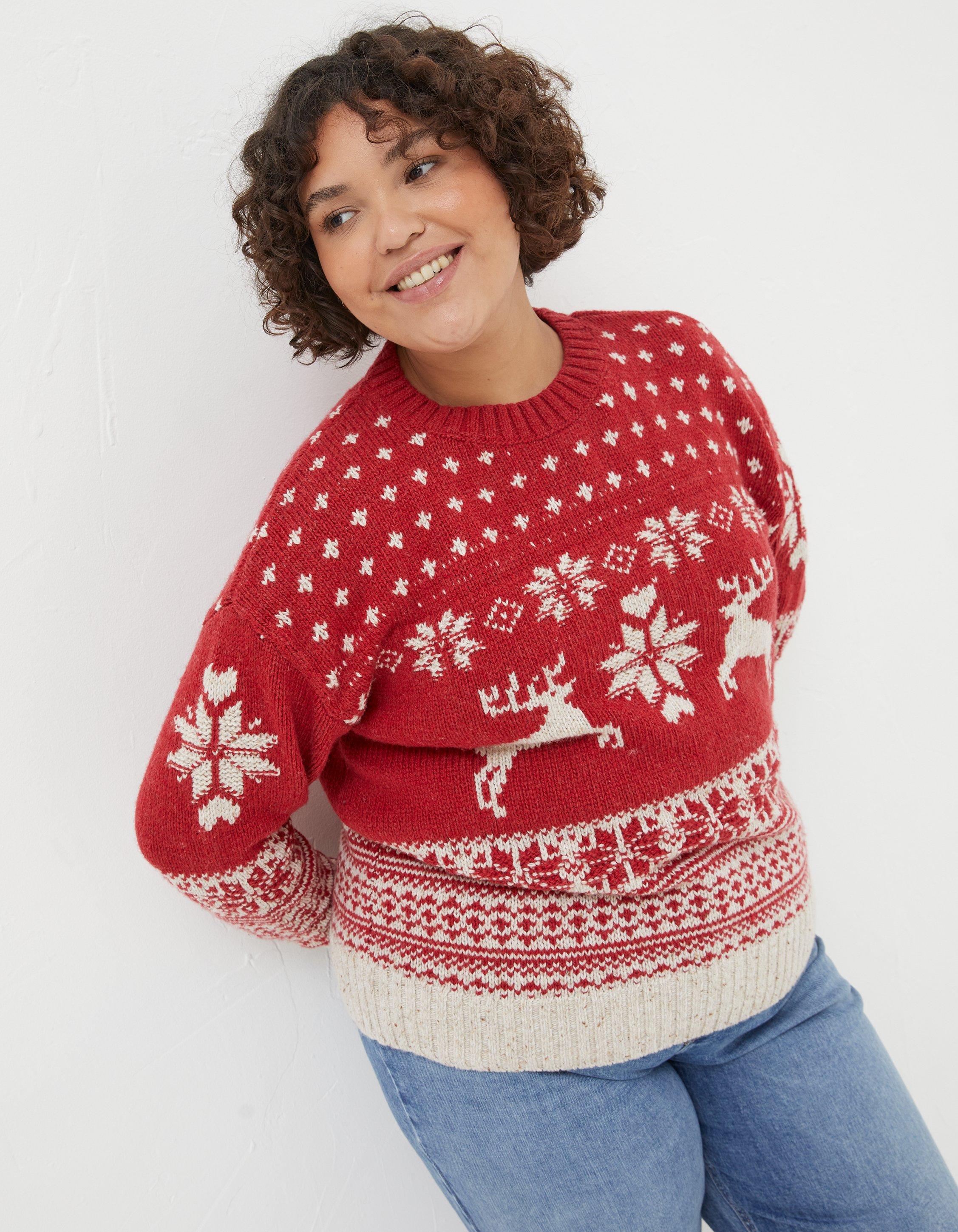 Womens red xmas on sale jumper