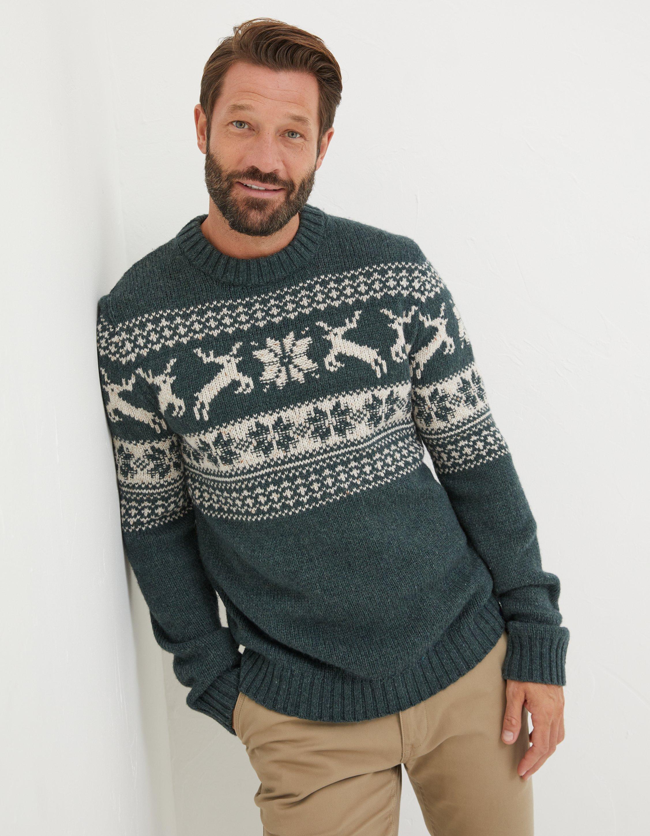 Mens christmas reindeer clearance jumper