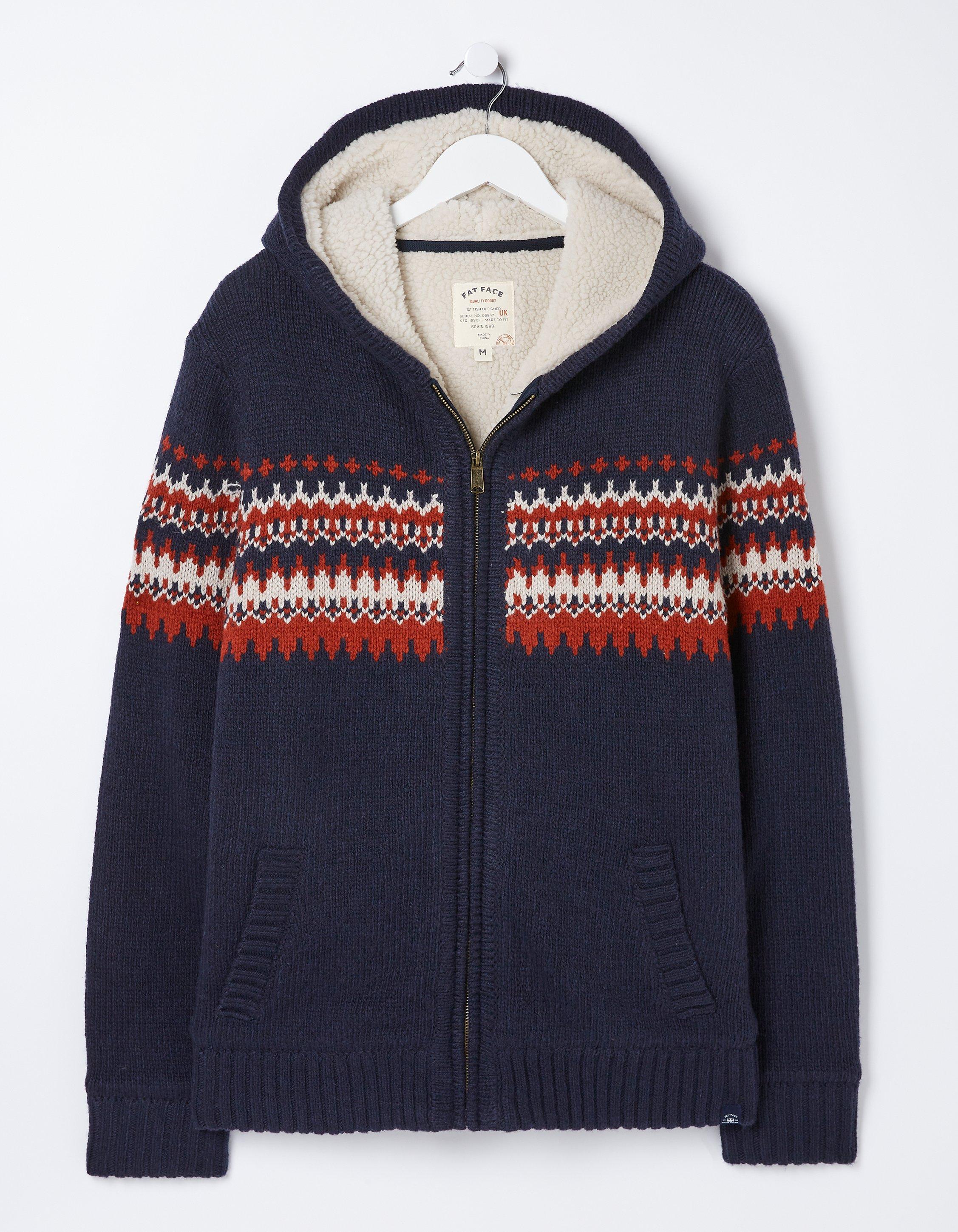 Hollister all weather borg lined hooded winter jacket in navy