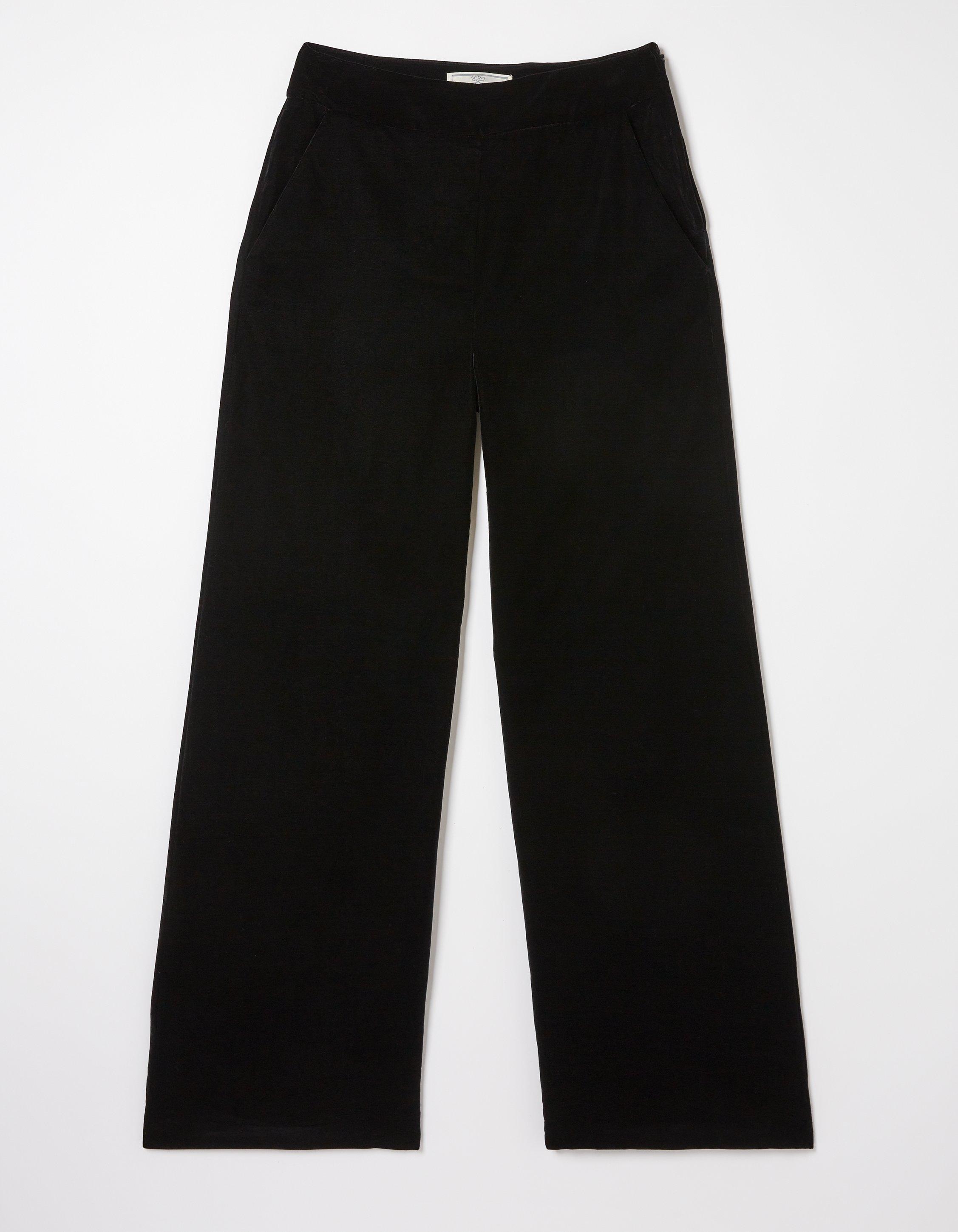 Wide Leg Velvet Trousers, Trousers & Leggings | FatFace.com