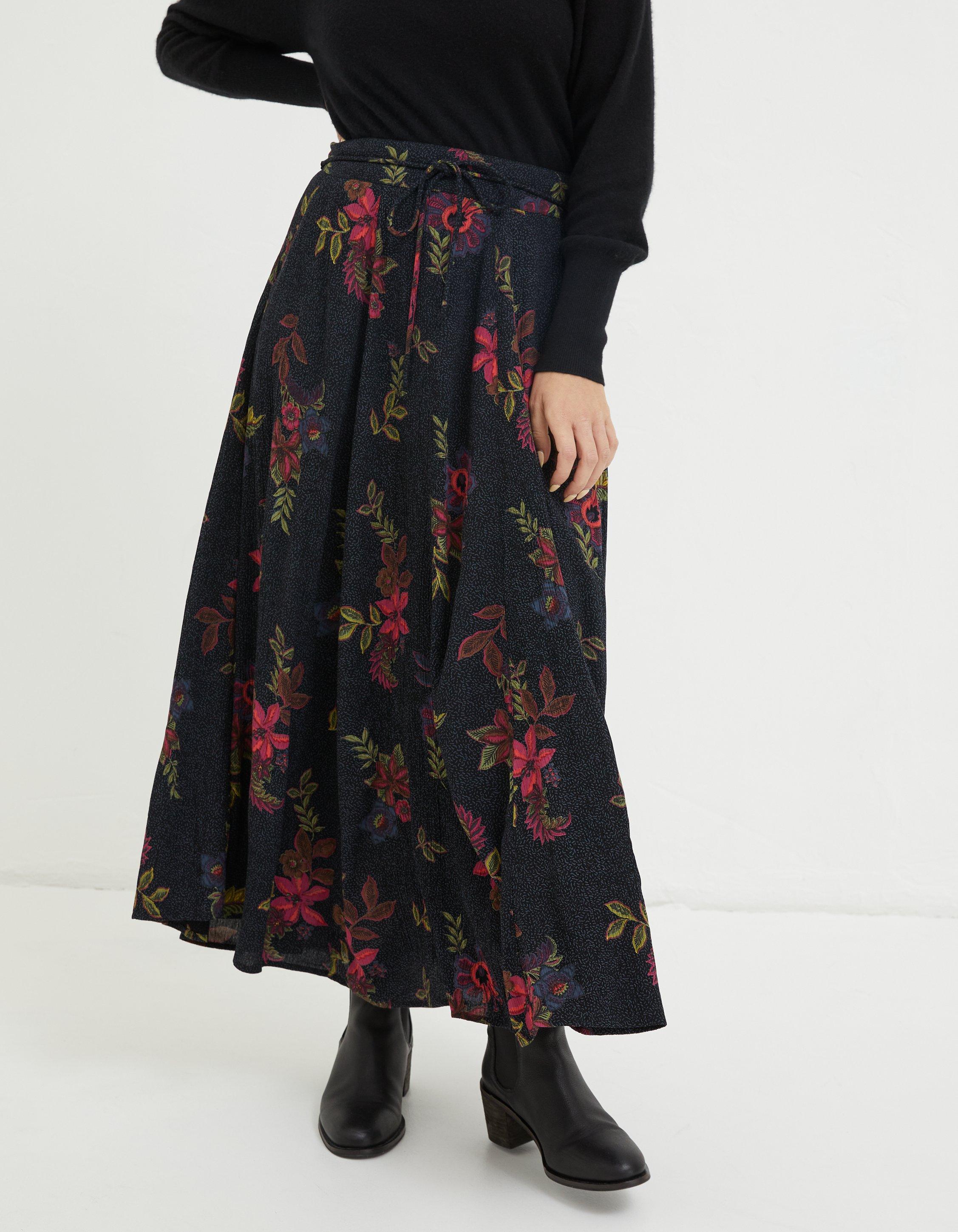 Amelie Floral Midi Skirt, Skirts | FatFace.com
