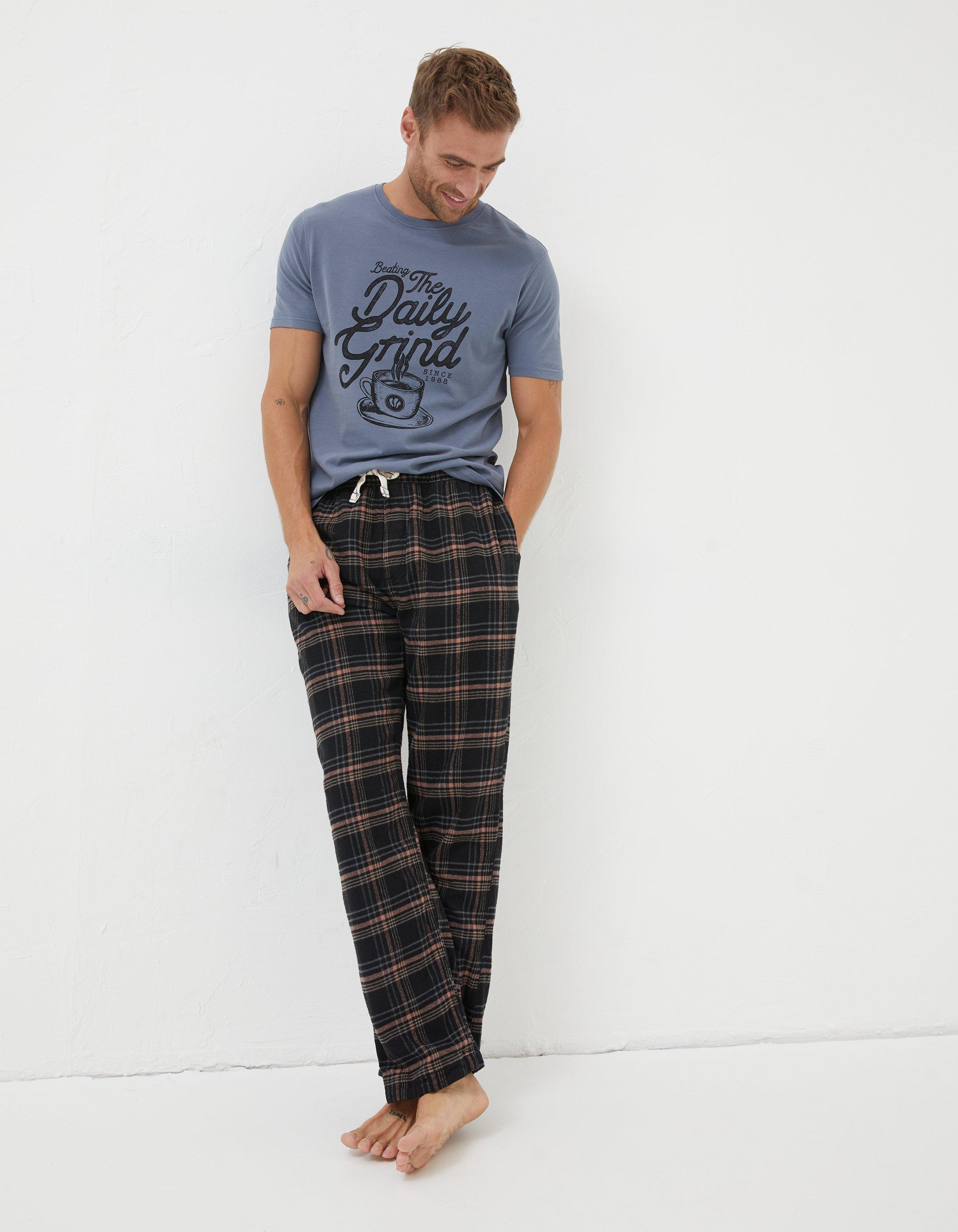 Mens flannel pyjama bottoms hot sale