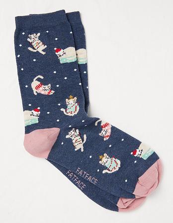 1 Pack Cats In Jumpers Socks