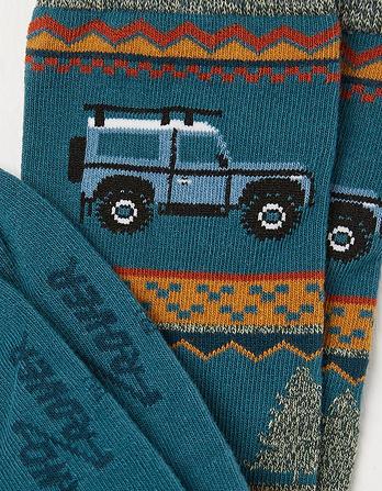 1 Pack Land Rover Tree Socks