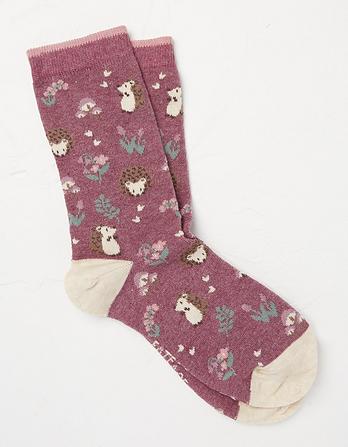 1 Pack Floral Hedgehog Socks