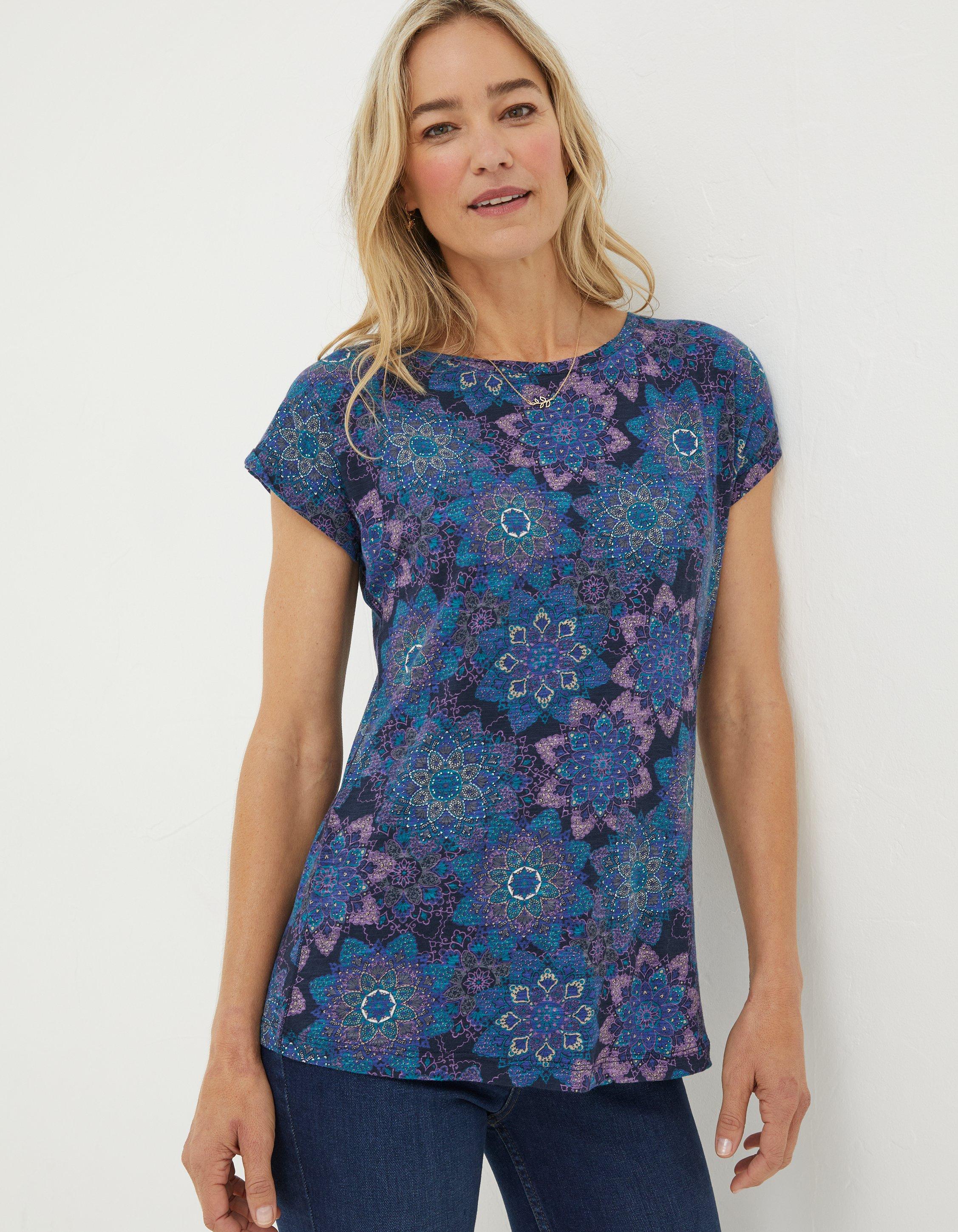 Ivy Mosaic Geo T Shirt, Tops & T-Shirts | FatFace.com