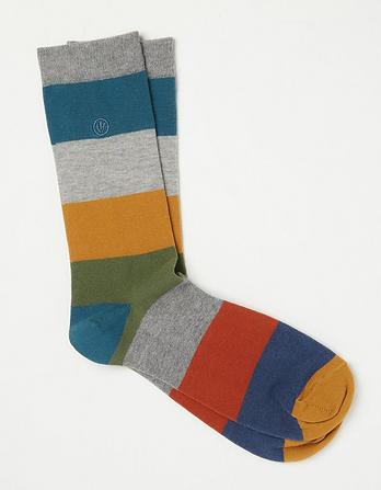 1 Pack Aidan Block Stripe Socks