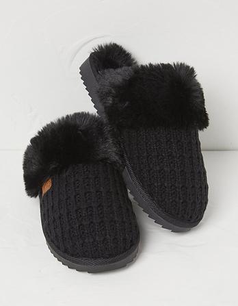 Kaia Knitted Mule Slippers