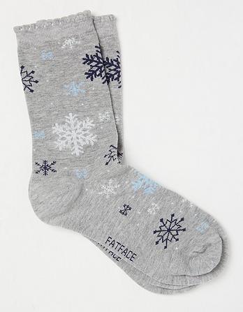 1 Pack Snowflake Socks