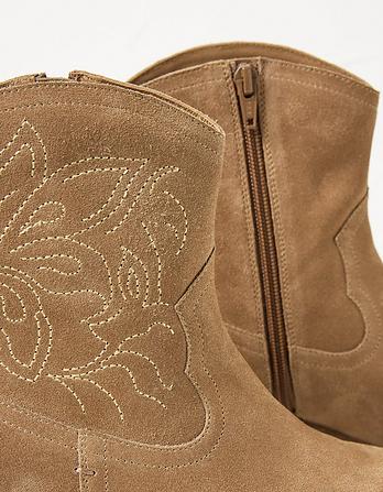 Abilene Western Ankle Embroidered Boot