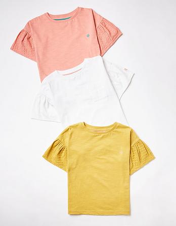 3 Pack Broderie T-Shirt