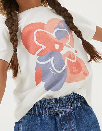 Abstract Floral Jersey T Shirt