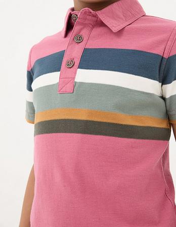 Chest Stripe Polo T-Shirt