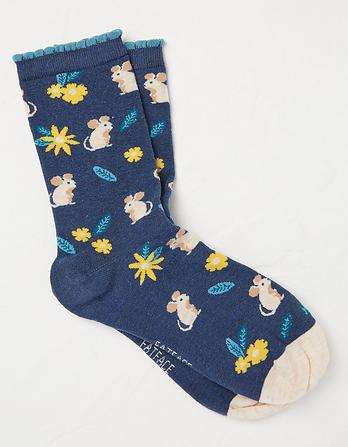 1 Pack Floral Mouse Socks