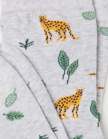 1 Pack Jungle Leopard Socks