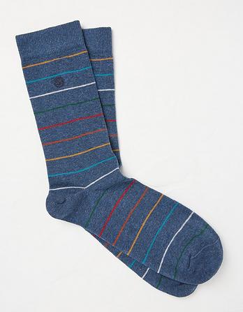 1 Pack Charlie Fine Stripe Socks