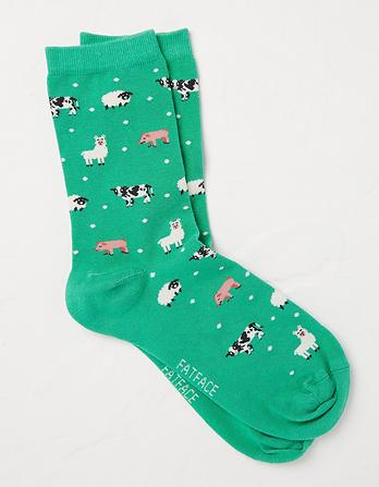 1 Pack Farm Animal Socks
