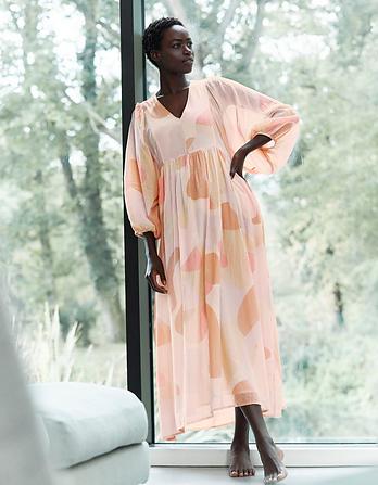 Jocelyn Printed Abstract Midi Dress
