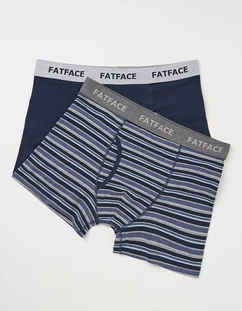 2 Pack West Bay Stripe Boxers