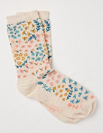 1 Pack Meadow Floral Socks