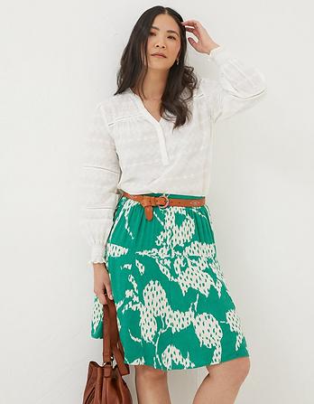Wynne Textured Leaves Skirt