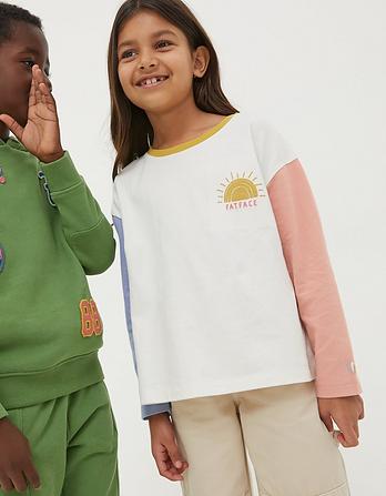 Sun Embroidered Long Sleeve T-Shirt