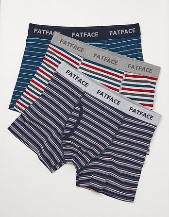 3 Pack Chesil Stripe Boxers
