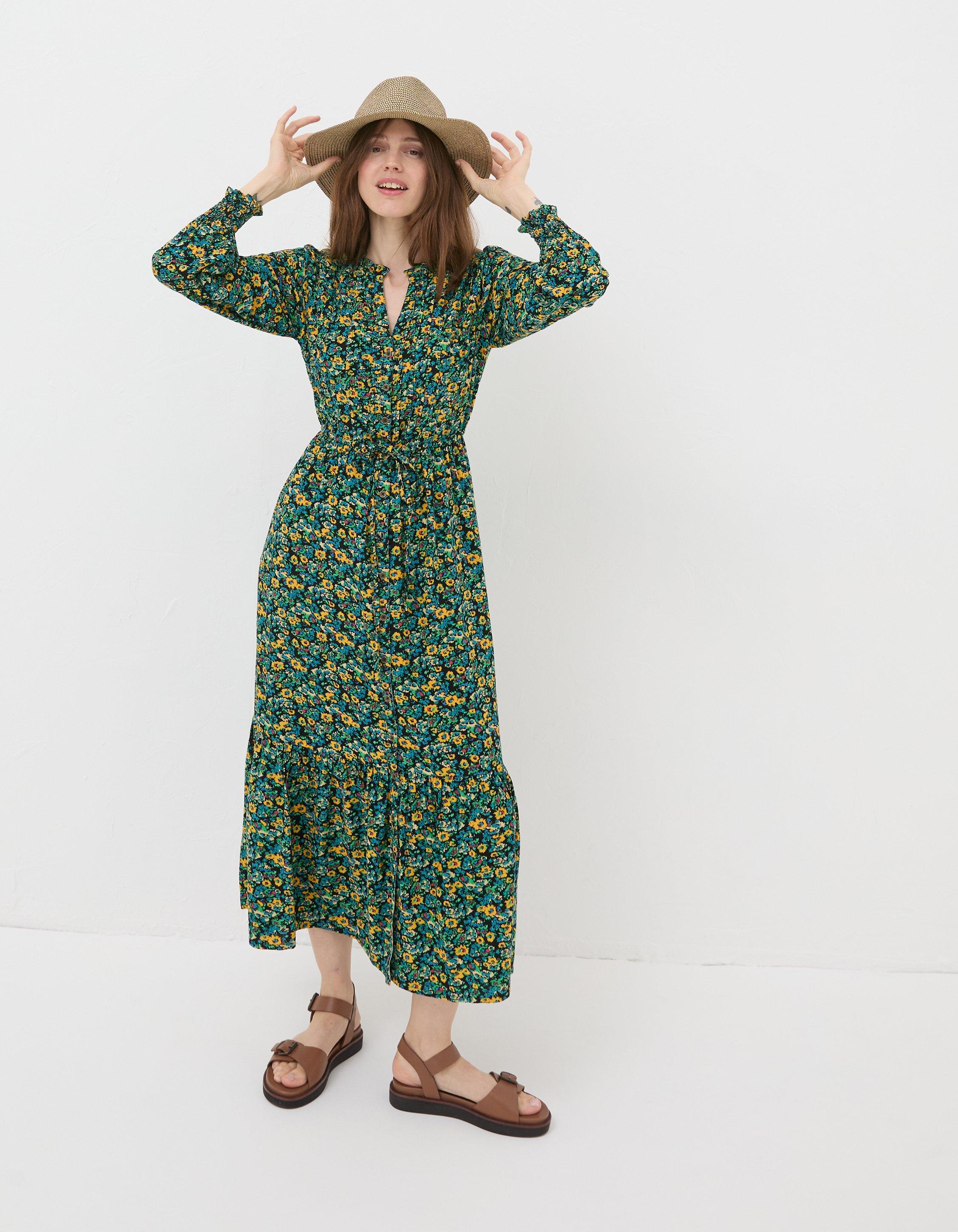 Buy FatFace Yellow Amy Art Floral Tunic Dress from the Next UK online shop