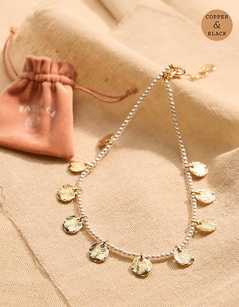 Pearl And Disc Necklace