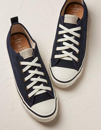 Organic Cotton Lace Up Trainers