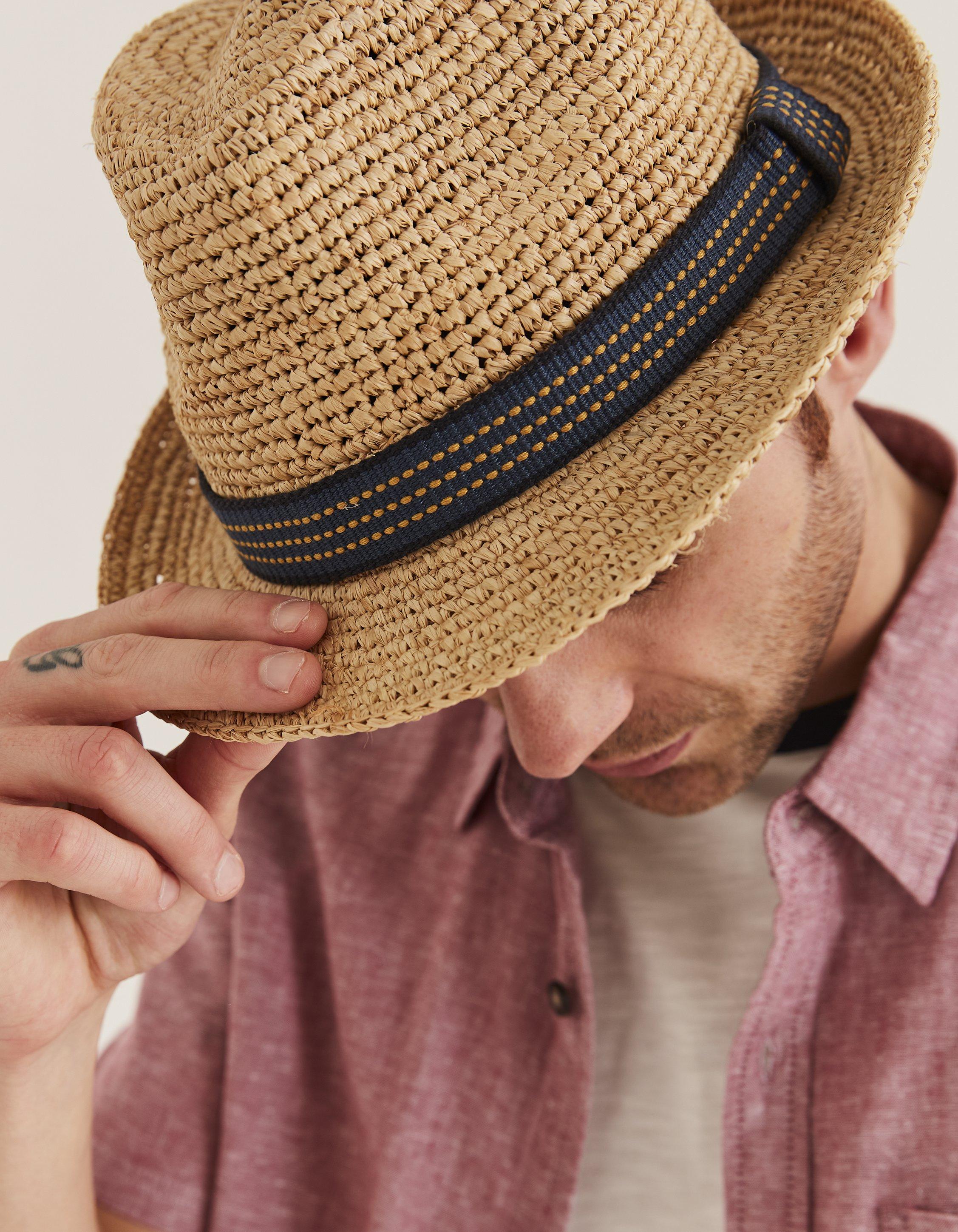 Mens trilby on sale straw hats