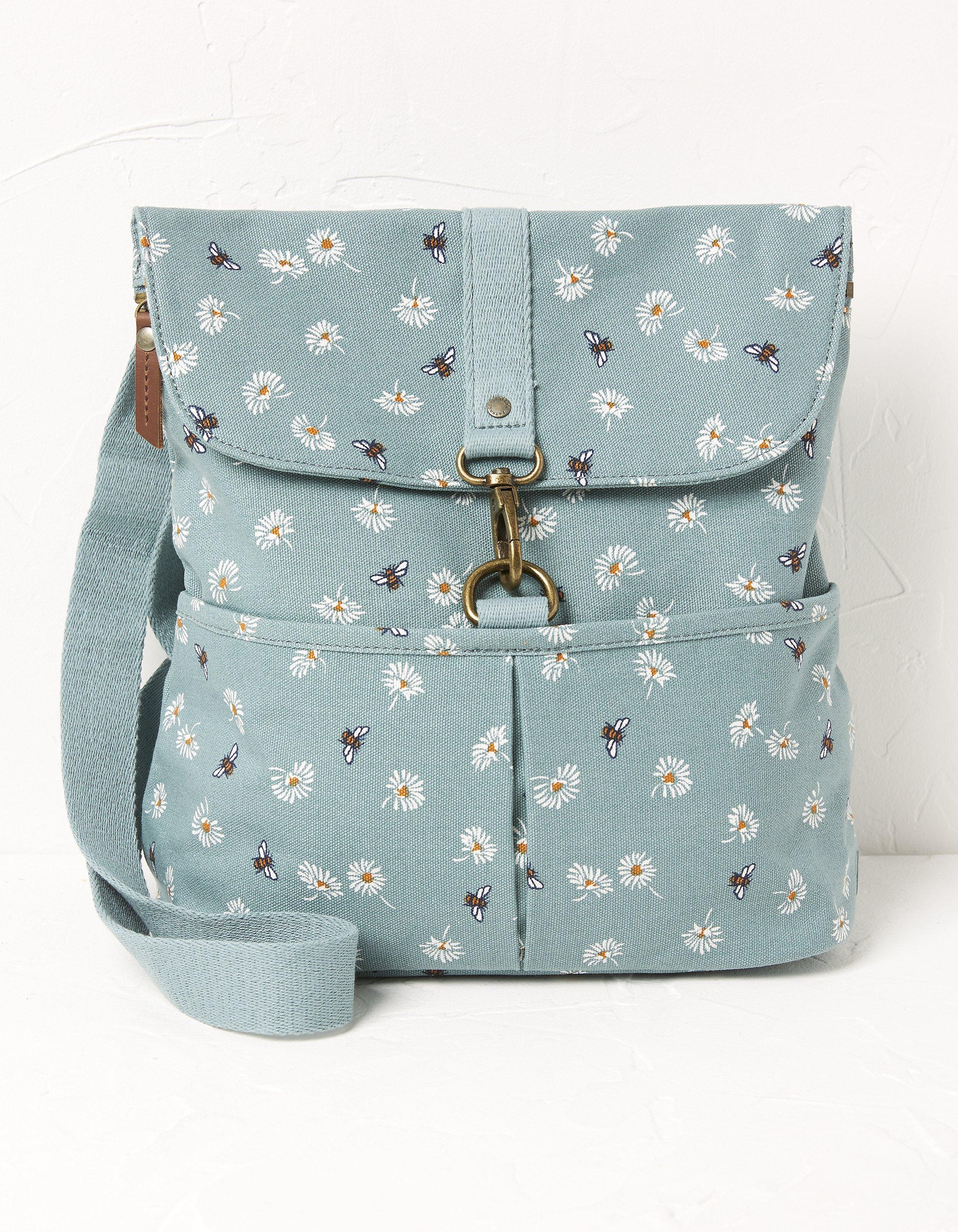 Canvas Daisy Bee Clip Backpack