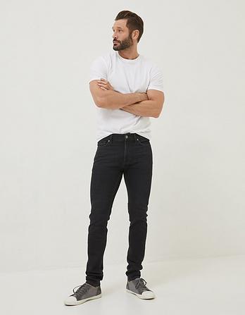 Lean Slim Washed Black Jeans